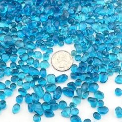 28 Lbs Aquarium Glass Tumbled Light Blue Gravels For Fish Tank Vase Fillers And Landscaping -Home Decoration Discount glass aquarium gravel beads ggm008lb 3