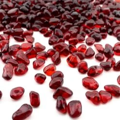 28 Lbs Aquarium Glass Tumbled Red Gravels For Fish Tank Vase Fillers And Landscaping