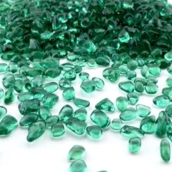 28 Lbs Aquarium Glass Tumbled Teal Green Gravels For Fish Tank Vase Fillers And Landscaping