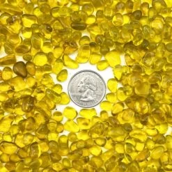 28 Lbs Aquarium Glass Tumbled Yellow Gravels For Fish Tank Vase Fillers And Landscaping -Home Decoration Discount glass aquarium gravel beads ggm008y 3
