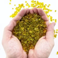 28 Lbs Aquarium Glass Tumbled Yellow Gravels For Fish Tank Vase Fillers And Landscaping -Home Decoration Discount glass aquarium gravel beads ggm008y 5