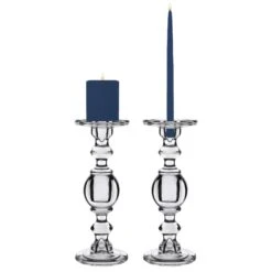 Baluster Glass Dual Use Pillar Taper Candle Holder, H-11.5" W-4.5" (Wholesale 6 PCS/Case) 15 Baluster Glass Dual Use Pillar Taper Candle Holder, H-11.5" W-4.5" (Wholesale 6 PCS/Case) -Home Decoration Discount glass candle holder gch206 12 2p