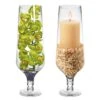 Glass Short Stem Champagne Flute Candle Holder, H-21.75" D-5.5" (Wholesale 4 PCS/Case)