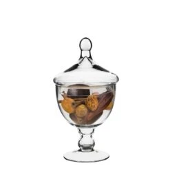 Case Of 12 - Glass Candy Buffet Apothecary Jar, H:9.5" D-4.75" -Home Decoration Discount glass candy buffet apothecary jar gaj111