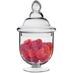 Case Of 4 - Glass Candy Buffet Apothecary Jar, H-14" D-6.5"