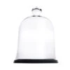 Glass Bell Dome Cloche With Black Wood Base, H-17" D-13" (Wholesale 2 PCS/Case)