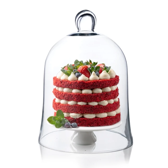 Glass Bell Dome Cloche, H-12" D-8.5" (Wholesale 4 PCS/Case) 1 Glass Bell Dome Cloche, H-12" D-8.5" (Wholesale 4 PCS/Case)