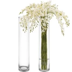 Case Of 4 - Glass Cylinder Vase, H-32" D-6"