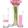 Glass Cylinder Vase, H-9", 12", 14", 16", 20", 24", 28" D-4" (Wholesale 12 PCS/Case)