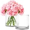 Glass Cylinder Vase, H-8" D-8" (Wholesale 4 PCS/Case)