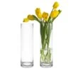 Glass Cylinder Vase, H-14" D-4" (Wholesale 6 PCS/Case)