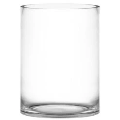 Glass Cylinder Vase H-8" D-6" Clear (Wholesale Pack Of 8) -Home Decoration Discount glass cylinder vases gcy122 08 1