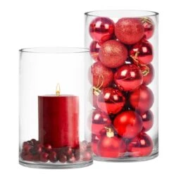 Glass Cylinder Vase H-8", 12", 16", 20", 26", 32", 40" D-6" Clear (Wholesale Pack Of 4) -Home Decoration Discount glass cylinder vases gcy122 08