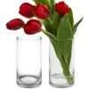 Glass Cylinder Vase, H-10" D-5" (Wholesale 6 PCS/Case)