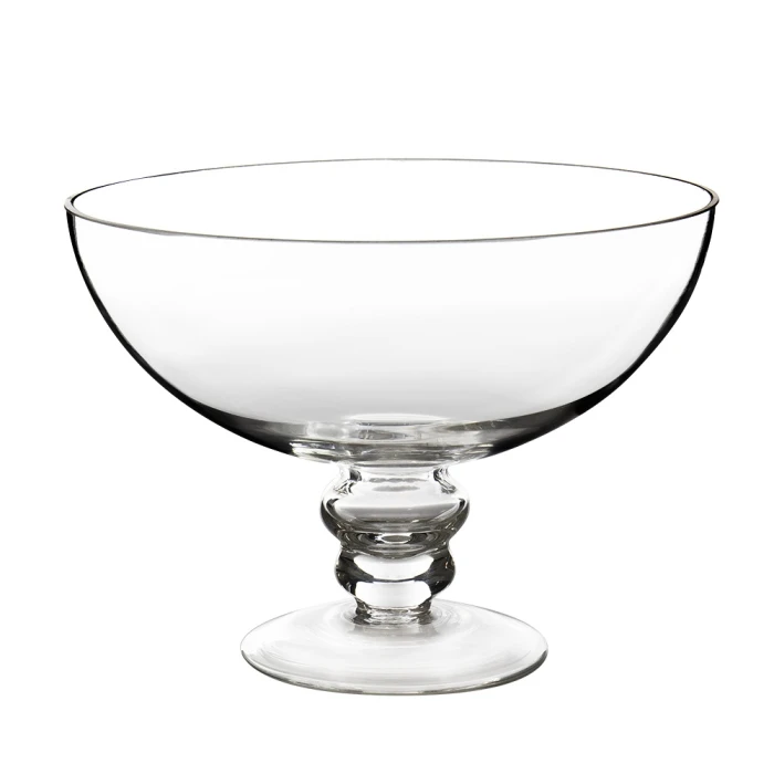 Glass Footed Decorative Bowl, H-6" D-8" (Wholesale 4 PCS/Case) 3 Glass Footed Decorative Bowl, H-6" D-8" (Wholesale 4 PCS/Case) - Image 3
