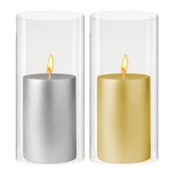 Case Of 12 - Glass Hurricane Candle Holder Shade Chimney Tube, H-10" D-4.75"