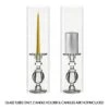 Case Of 4 - Glass Hurricane Candle Holder Shade Chimney Tube, H-24" D-6"