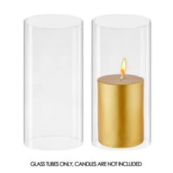 Case Of 24 - Glass Hurricane Candle Holder Shade Chimney Tube, H-6" D-3" -Home Decoration Discount glass hurricanes chimney tubes gch03006 2