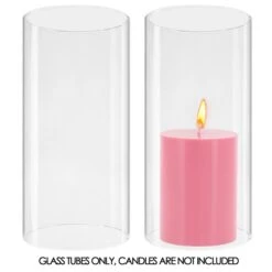 Case Of 24 - Glass Hurricane Candle Holder Shade Chimney Tube, H-6" D-3"