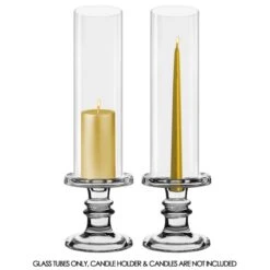 Case Of 24 - Glass Hurricane Candle Holder Shade Chimney Tube, H-10" D-3" -Home Decoration Discount glass hurricanes chimney tubes gch03010 1