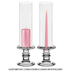 Case Of 24 - Glass Hurricane Candle Holder Shade Chimney Tube, H-10" D-3"