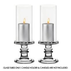 Case Of 24 - Glass Hurricane Candle Holder Shade Chimney Tube, H-6" D-4"