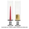 Case Of 12 - Glass Hurricane Candle Holder Shade Chimney Tube, H-14" D-4"