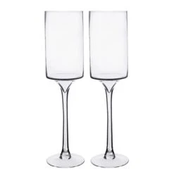 Glass Long Stem Candle Holder, H-24" D-6" (Wholesale 4 PCS/Case) 7 Glass Long Stem Candle Holder, H-24" D-6" (Wholesale 4 PCS/Case) -Home Decoration Discount glass pedestal candle holder gfc105 24 set2