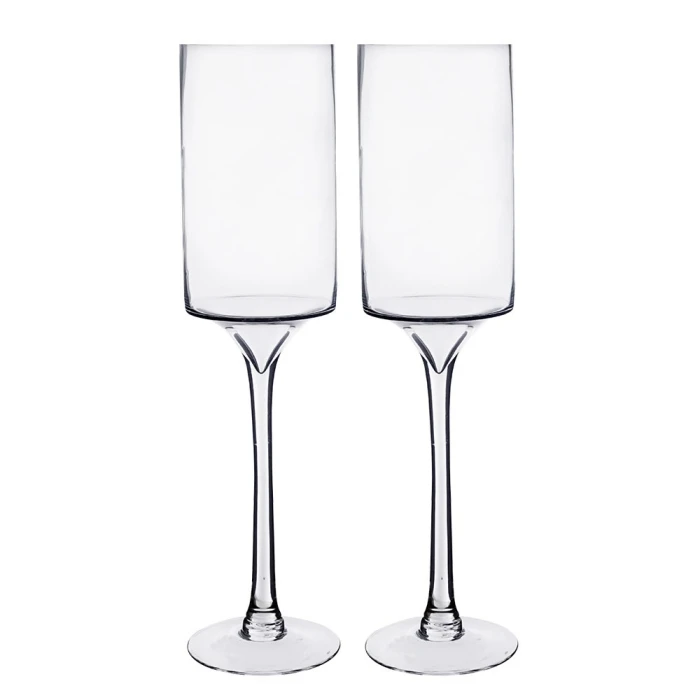 Glass Long Stem Candle Holder, H-24" D-6" (Wholesale 4 PCS/Case) 3 Glass Long Stem Candle Holder, H-24" D-6" (Wholesale 4 PCS/Case) - Image 3