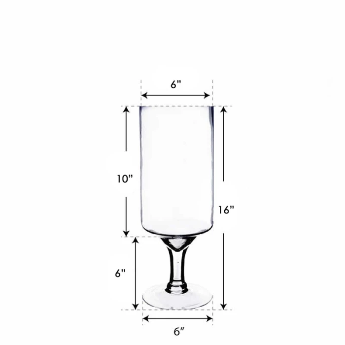 Glass Long Stem Candle Holder, H-16" D-6" (Wholesale 4 PCS/Case) 2 Glass Long Stem Candle Holder, H-16" D-6" (Wholesale 4 PCS/Case) - Image 2