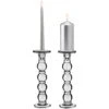 Bubble Glass Dual Use Pillar Taper Candle Holder, H-11.25" W-3.5" (Wholesale 8 PCS/Case)