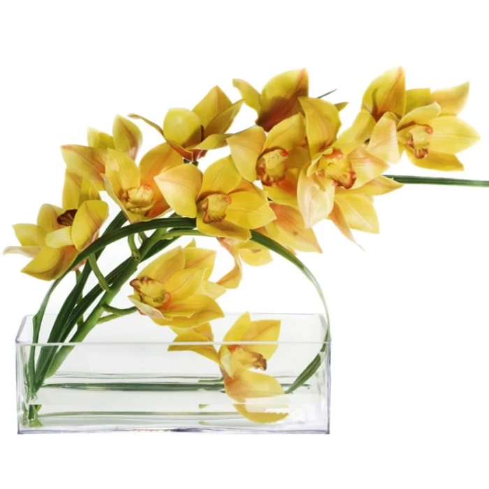 Case Of 6 - Glass Rectangle Vase, 12" X 4" X 4" 1 Case Of 6 - Glass Rectangle Vase, 12" X 4" X 4"