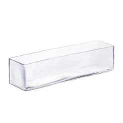 Glass Rectangle Vase, 16" X 4" X 4" (Wholesale 4 PCS/Case) 9 Glass Rectangle Vase, 16" X 4" X 4" (Wholesale 4 PCS/Case) -Home Decoration Discount glass rectangle vases gcb169l.3.800