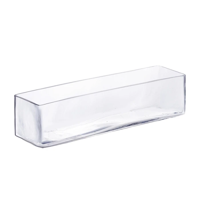 Glass Rectangle Vase, 16" X 4" X 4" (Wholesale 4 PCS/Case) 4 Glass Rectangle Vase, 16" X 4" X 4" (Wholesale 4 PCS/Case) - Image 4