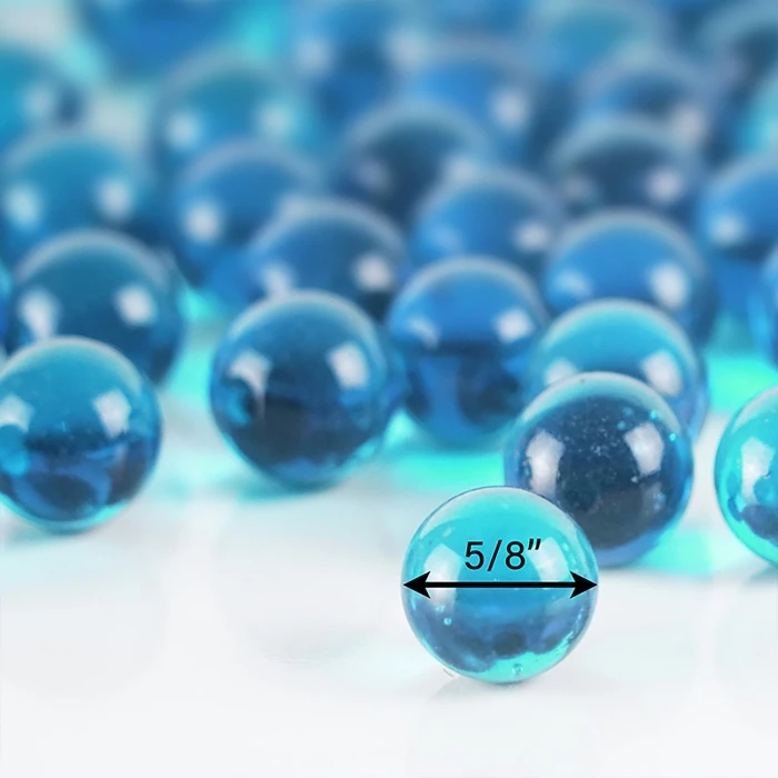 Light Blue Glass Gem Round Marbles Vase Filler, 1/2" (Wholesale 28 LBS/Case) 3 Light Blue Glass Gem Round Marbles Vase Filler, 1/2" (Wholesale 28 LBS/Case) - Image 3