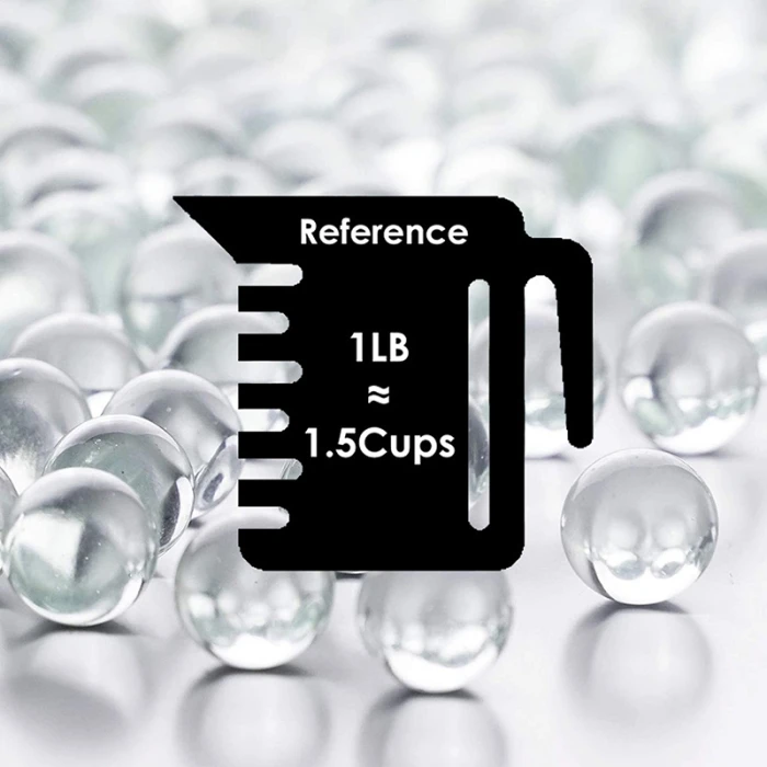 Clear Glass Gem Round Marbles Vase Filler, 1/2" (Wholesale 28 LBS/Case) 2 Clear Glass Gem Round Marbles Vase Filler, 1/2" (Wholesale 28 LBS/Case) - Image 2