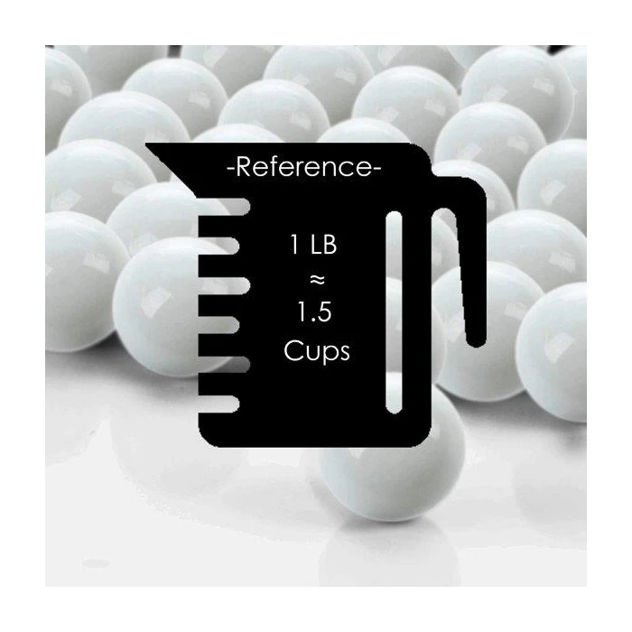 White Glass Gem Round Marbles Vase Filler, 1/2" (Wholesale 28 LBS/Case) 3 White Glass Gem Round Marbles Vase Filler, 1/2" (Wholesale 28 LBS/Case) - Image 3