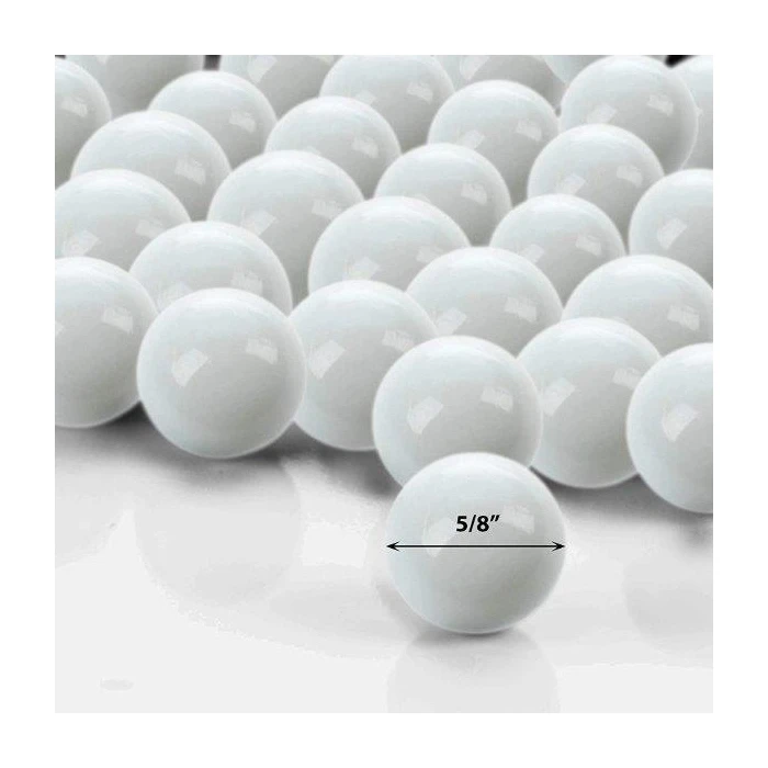 White Glass Gem Round Marbles Vase Filler, 1/2" (Wholesale 28 LBS/Case) 2 White Glass Gem Round Marbles Vase Filler, 1/2" (Wholesale 28 LBS/Case) - Image 2