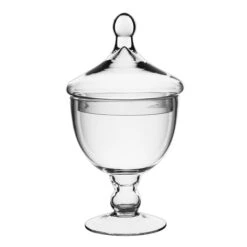 Case Of 12 - Glass Candy Buffet Apothecary Jar, H:9.5" D-4.75" -Home Decoration Discount glass apothecary jar candy buffet container gaj111 1