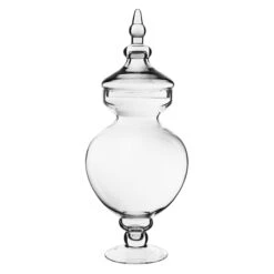 Case Of 2 - Glass Candy Buffet Apothecary Jar, H-21.5" D-5.5" -Home Decoration Discount glass apothecary jar candy buffet container gaj116 1