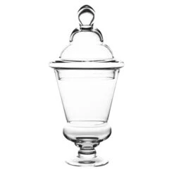 Case Of 4 - Glass Candy Buffet Apothecary Jar, H-17" D-6.5" -Home Decoration Discount glass apothecary jar candy buffet container gaj123 1