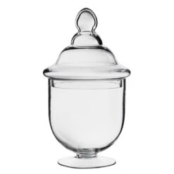 Case Of 4 - Glass Candy Buffet Apothecary Jar, H-14" D-6.5" -Home Decoration Discount glass apothecary jar candy buffet container gaj126 1