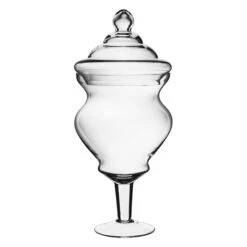 Case Of 2 - Glass Candy Buffet Apothecary Jar, H-23" D-8"