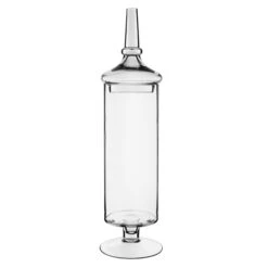 Case Of 4 - Glass Candy Buffet Apothecary Jar, H-22" D-4.5" -Home Decoration Discount glass apothecary jar candy buffet container gaj131 1