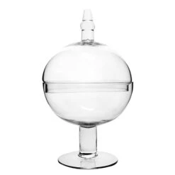 Case Of 2 - Glass Candy Buffet Apothecary Jar, H-16" D-8.5" -Home Decoration Discount glass apothecary jar candy buffet container gaj136 16 1