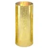 Case Of 24 - Glass Hurricane Candle Holder Shade Gold Flecked Chimney Tube, H-10" D-4"