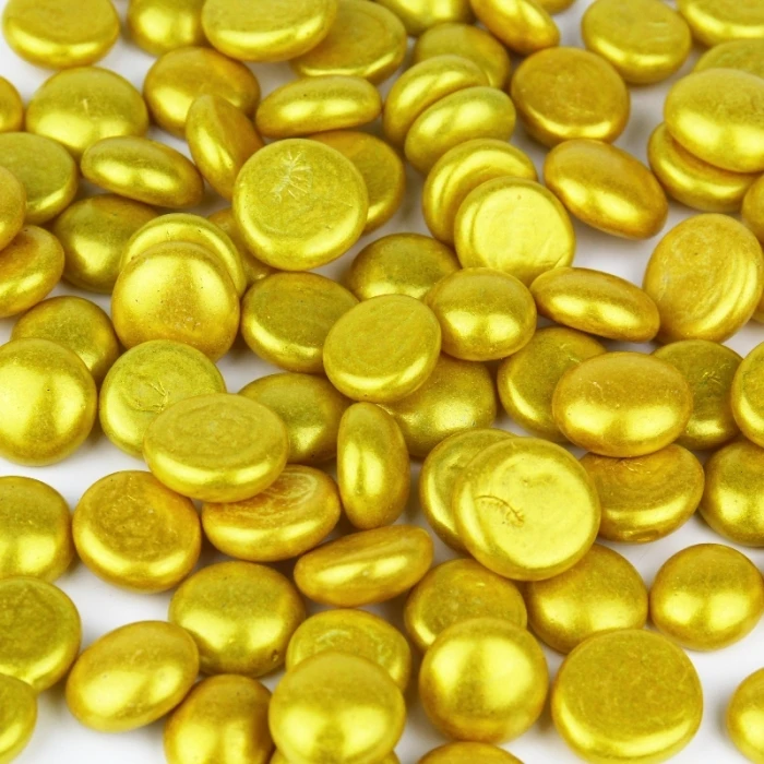 Gold Glass Flat Gemstone Vase Filler, 3/4" (Wholesale 28 LBS/Case) 6 Gold Glass Flat Gemstone Vase Filler, 3/4" (Wholesale 28 LBS/Case) - Image 6