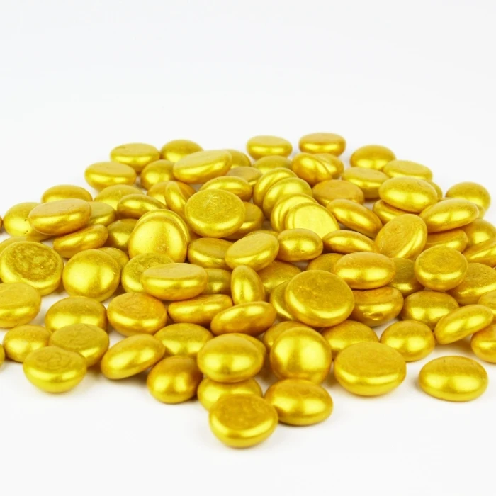 Gold Glass Flat Gemstone Vase Filler, 3/4" (Wholesale 28 LBS/Case) 5 Gold Glass Flat Gemstone Vase Filler, 3/4" (Wholesale 28 LBS/Case) - Image 5