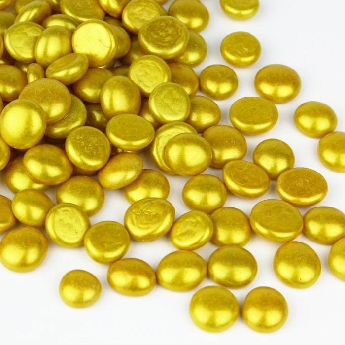 Gold Glass Flat Gemstone Vase Filler, 3/4" (Wholesale 28 LBS/Case) 1 Gold Glass Flat Gemstone Vase Filler, 3/4" (Wholesale 28 LBS/Case)
