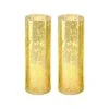 Case Of 24 - Glass Hurricane Candle Holder Shade Gold Flecked Chimney Tube, H-10" D-3"